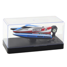 RC motorový člun na dálkové ovládání 2.4GHz modro stříbrný 14cm