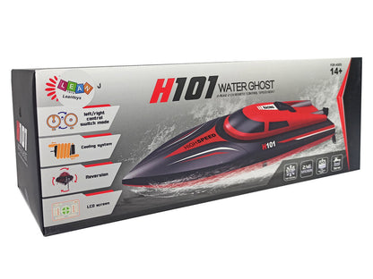 RC motorový člun na dálkové ovládání H101 1:48 2.4G 35 km/h červený