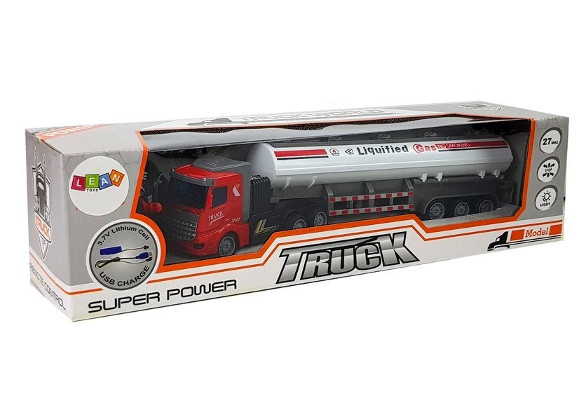 RC nákladní auto cisterna na dálkové ovládání 1:48 bílá