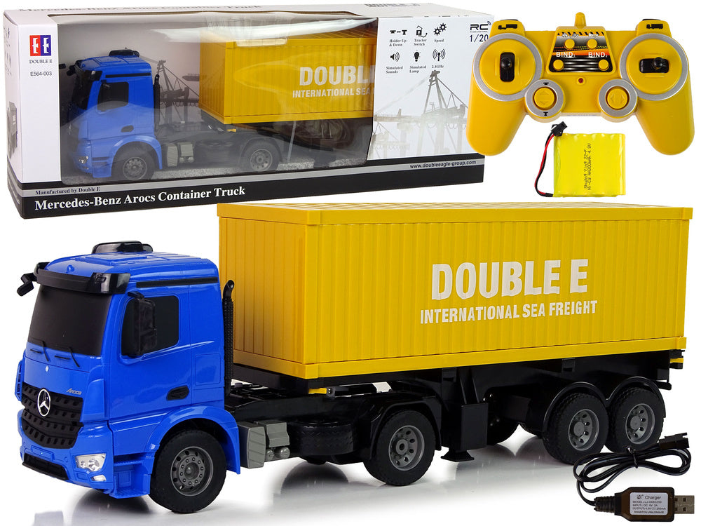 RC nákladní auto Mercedes Arocs – s kontejnerem 58 cm | modré