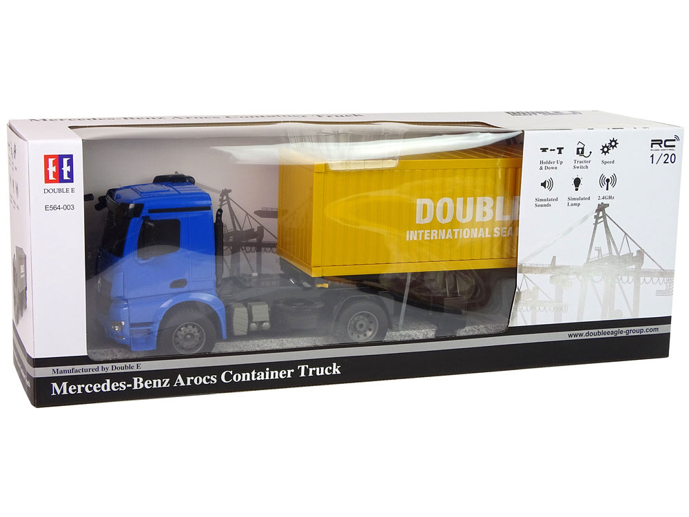 RC nákladní auto Mercedes Arocs – s kontejnerem 58 cm | modré
