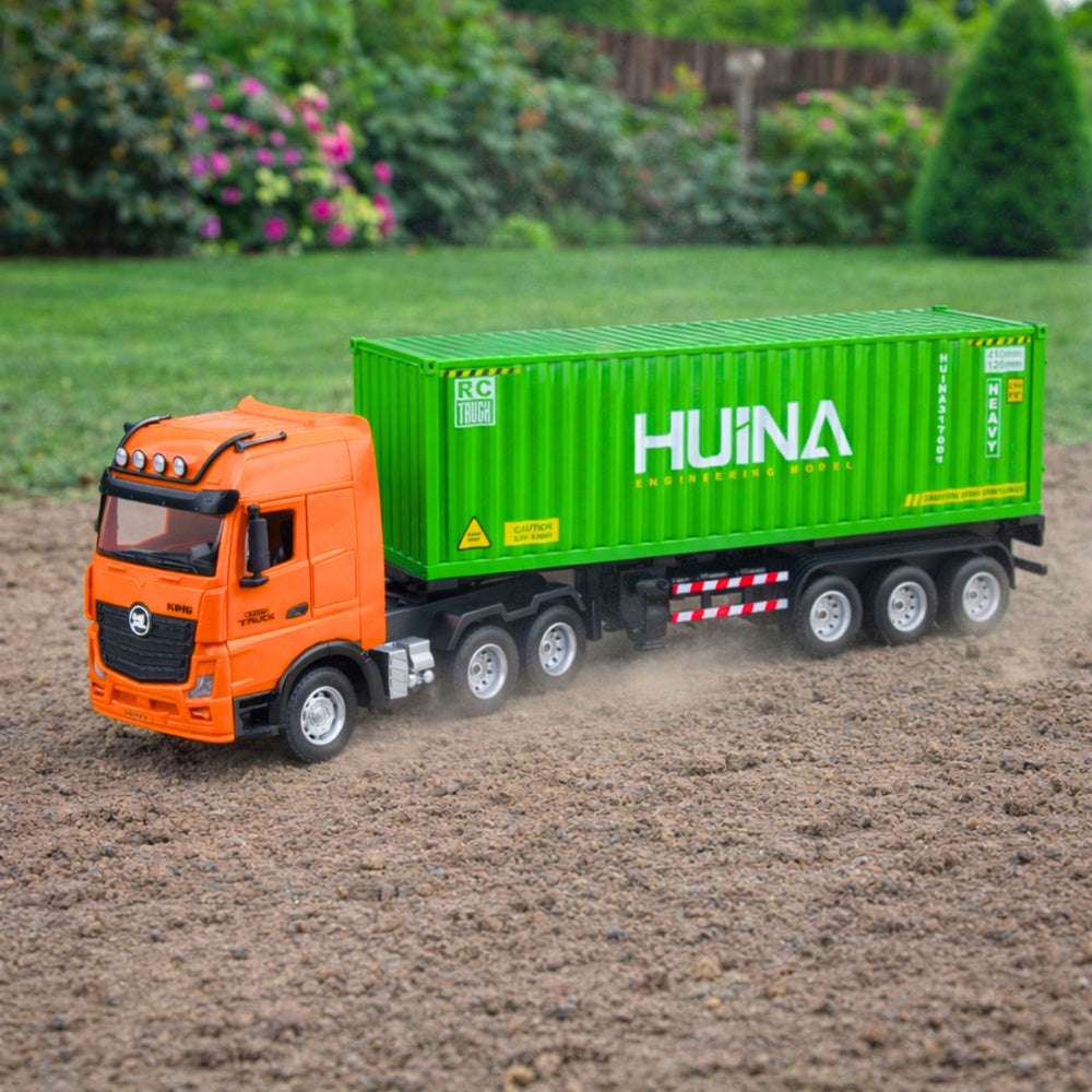 RC nákladní auto s kontejnerem a světly a zvuky 1:18 – HUINA