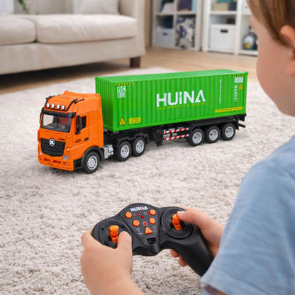 RC nákladní auto s kontejnerem a světly a zvuky 1:18 – HUINA