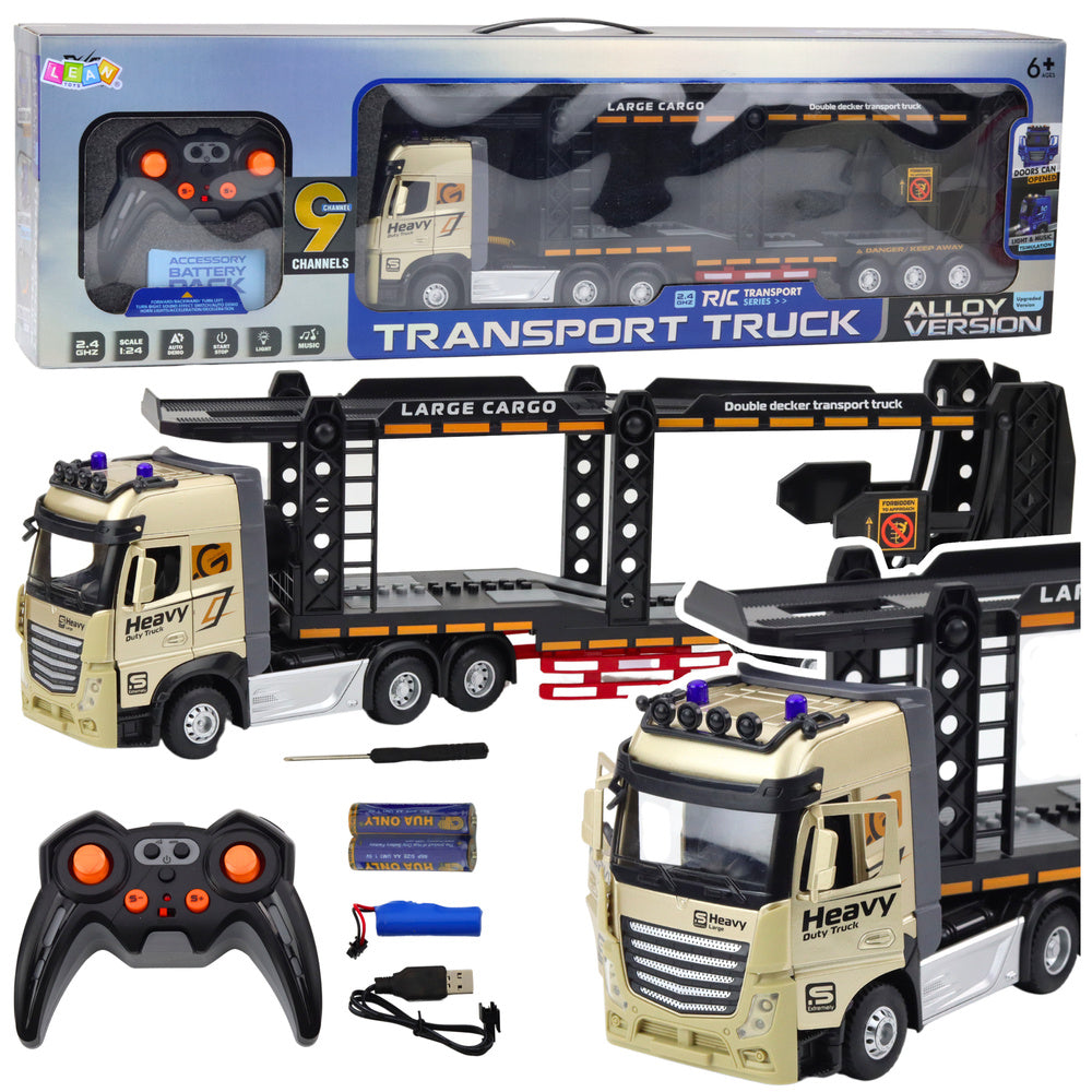 RC nákladní auto s návěsem na dálkové ovládání světla zvuky 1:24