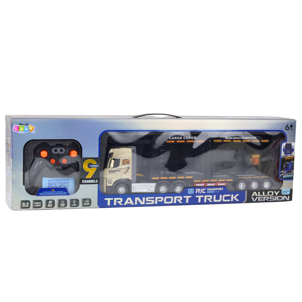 RC nákladní auto s návěsem na dálkové ovládání světla zvuky 1:24