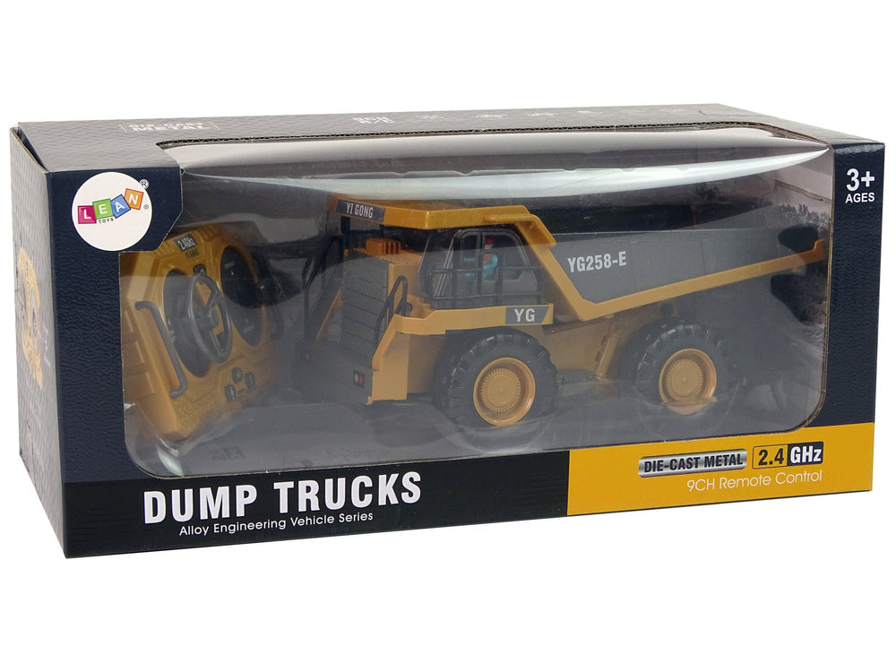 RC nákladní auto s vyklápěcí korbou – 2.4G pilot | žlutá