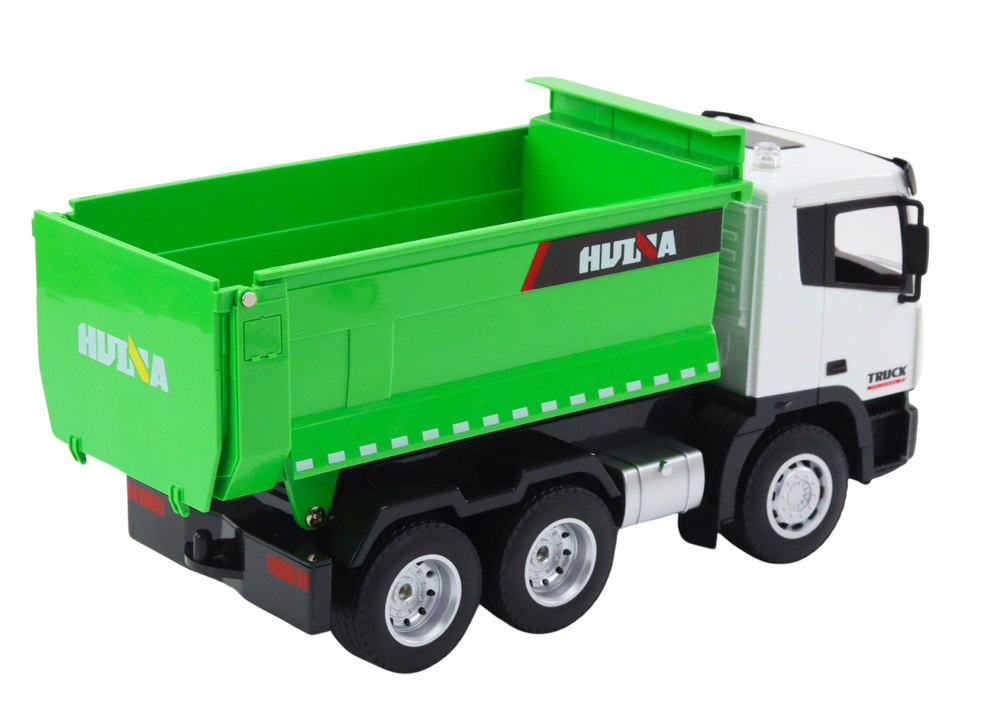 RC nákladní auto s vyklápěcím kontejnerem 1:18 zelené