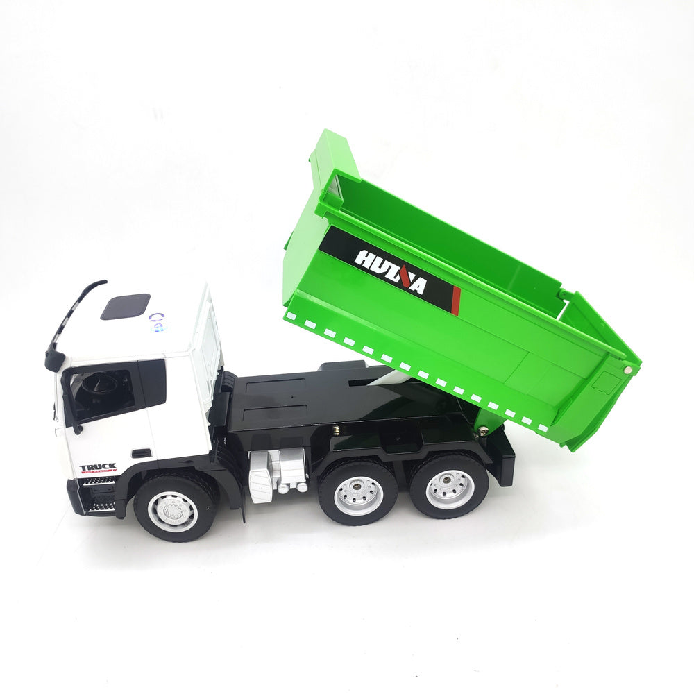 RC nákladní auto s vyklápěcím kontejnerem 1:18 zelené