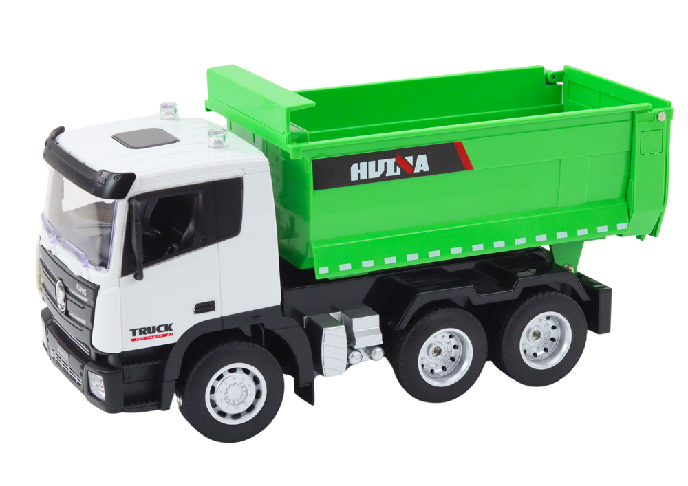 RC nákladní auto s vyklápěcím kontejnerem 1:18 zelené