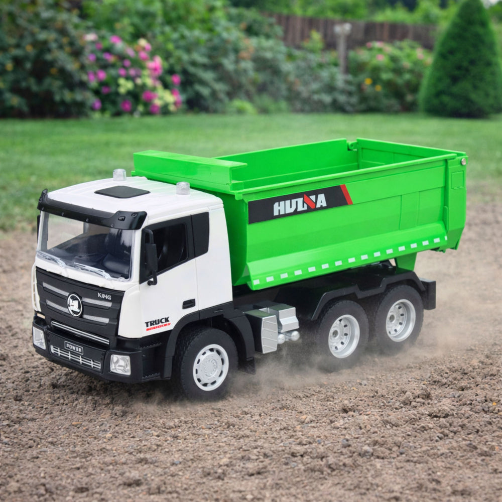 RC nákladní auto s vyklápěčkou zelené 1:18 – Huina