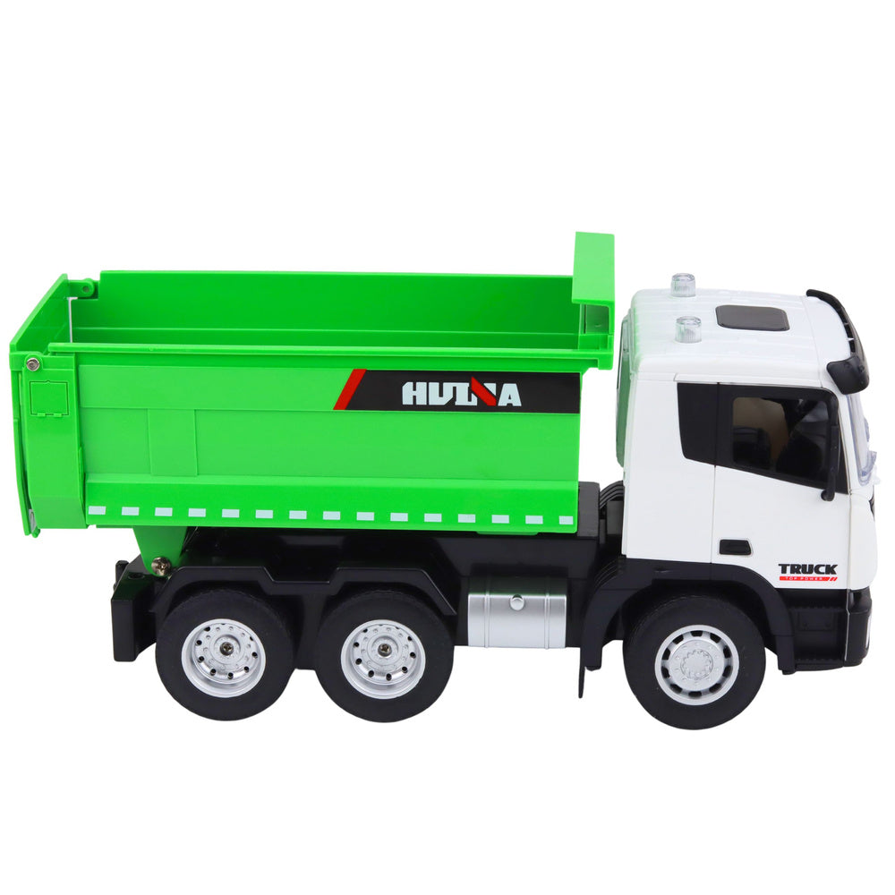 RC nákladní auto s vyklápěčkou zelené 1:18 – Huina