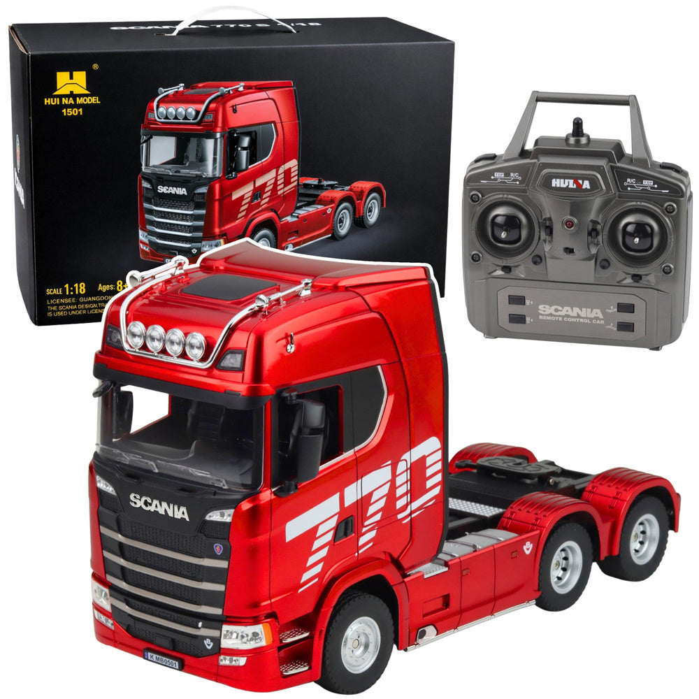 RC nákladní vůz Scania na dálkové ovládání červený 1:18 – Huina