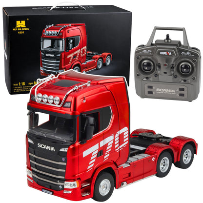 RC nákladní vůz Scania na dálkové ovládání červený 1:18 – Huina