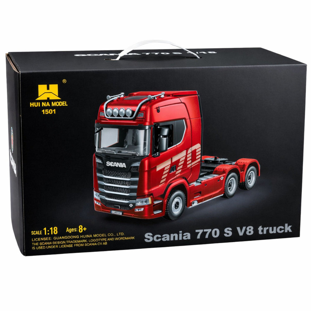 RC nákladní vůz Scania na dálkové ovládání červený 1:18 – Huina