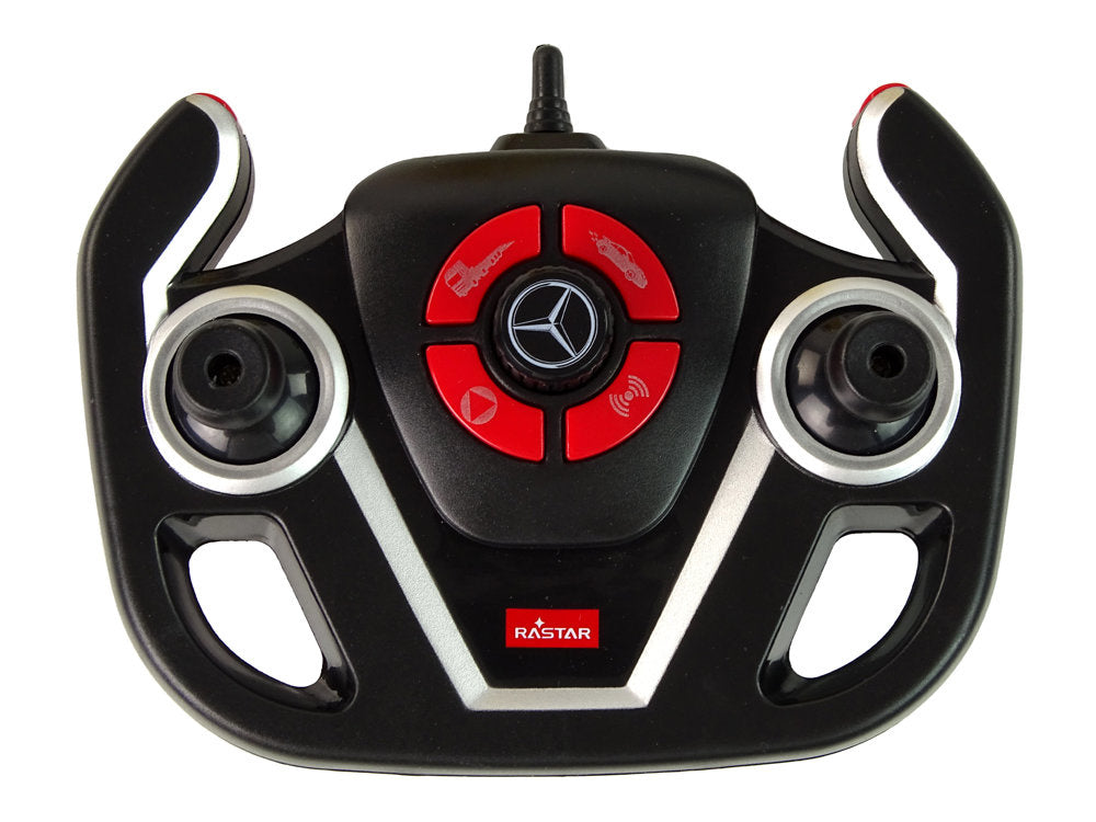 RC odtahové vozidlo s autíčkem Mercedes Benz 1:26 červené