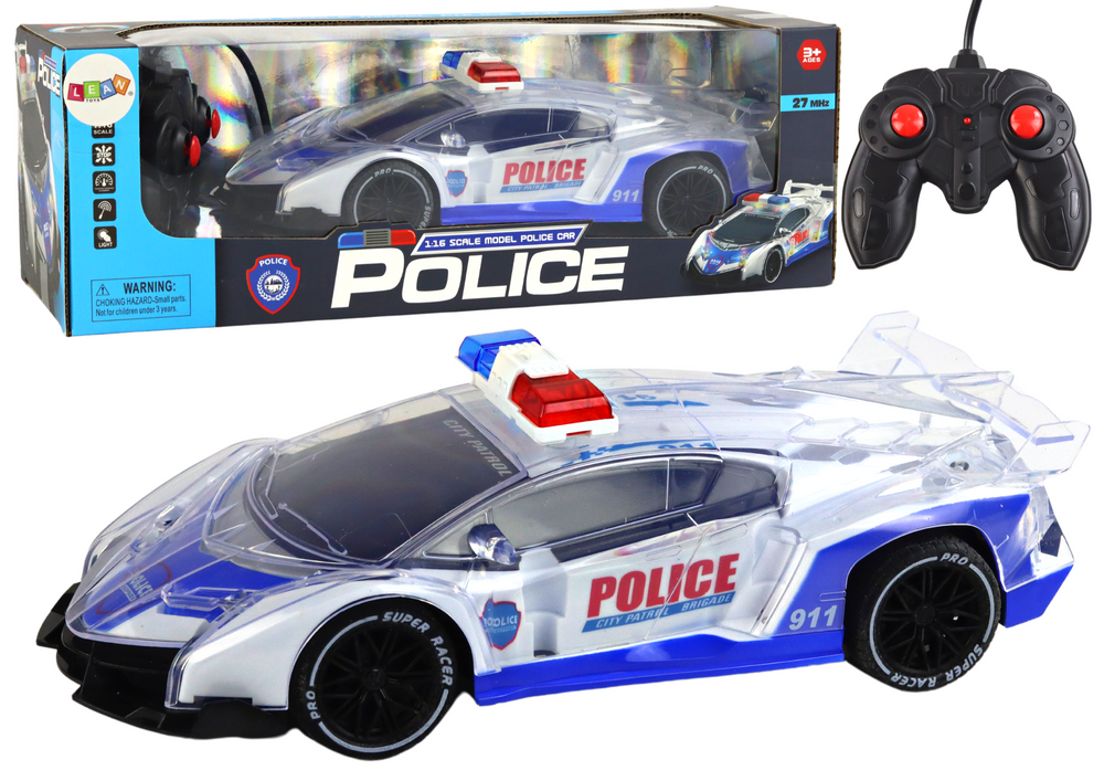 RC Policejní auto 1:16 – dálkové ovládání se světly
