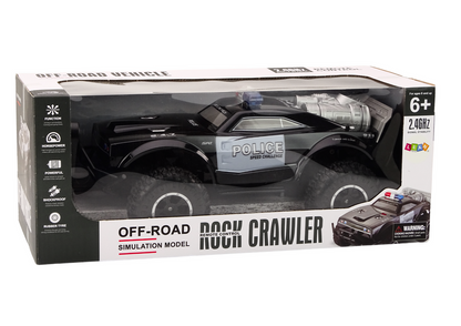 RC Policejní auto 1:8 – terénní na dálkové ovládání | černé