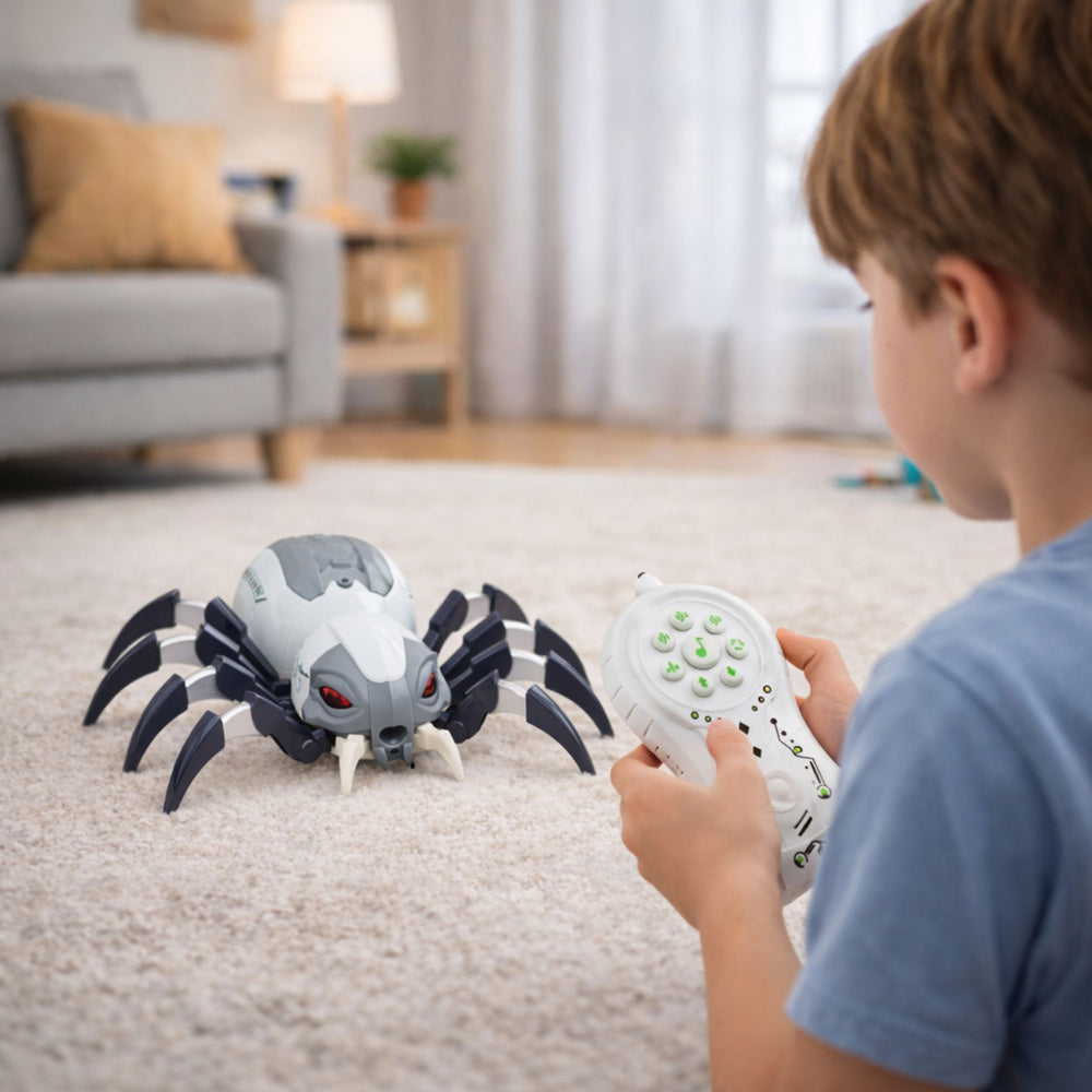 RC robot pavouk na dálkové ovládání s kouřovým efektem, světly a zvuky