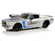 RC sportovní auto 1:16 s pilotem stříbrné modré pruhy