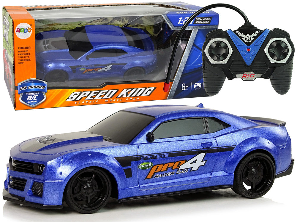 RC sportovní auto 1:24 s ovladačem a tónovanými skly modré