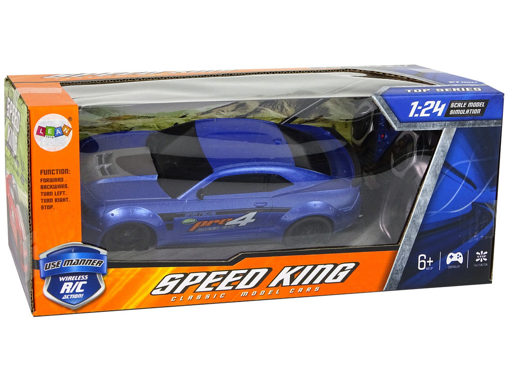 RC sportovní auto 1:24 s ovladačem a tónovanými skly modré