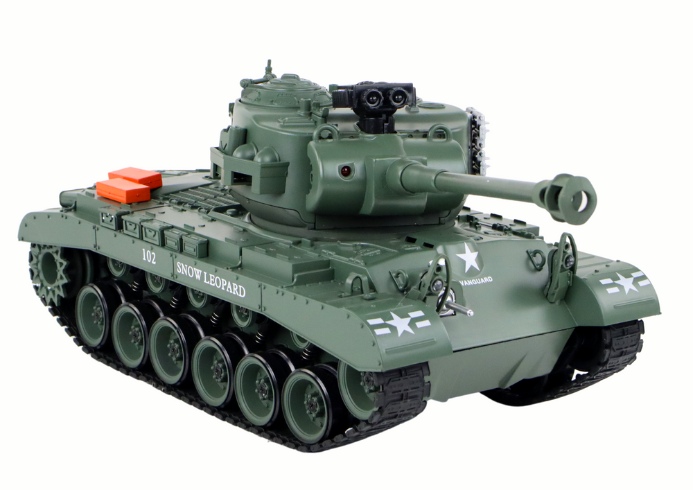 RC tank na dálkové ovládání – 1:18 Leopard šedý s dělem