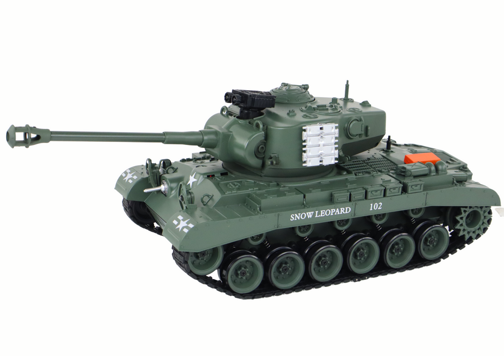 RC tank na dálkové ovládání – 1:18 Leopard šedý s dělem