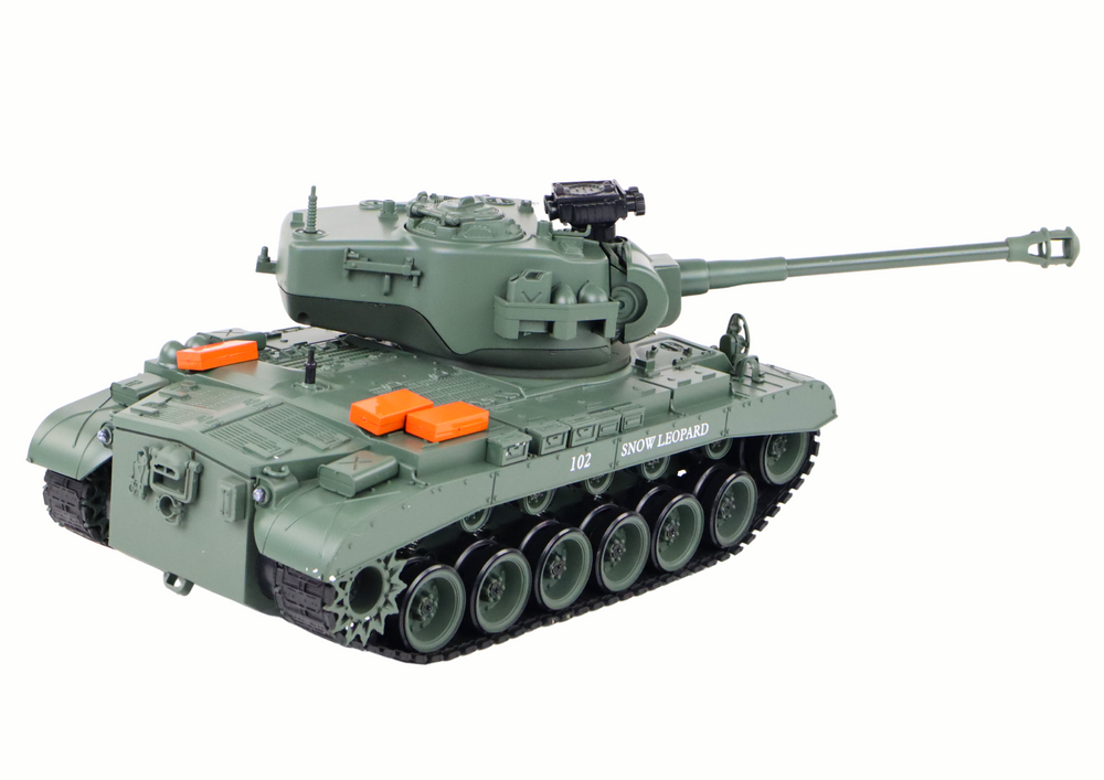 RC tank na dálkové ovládání – 1:18 Leopard šedý s dělem