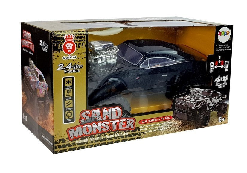 RC terénní auto 4x4 s dálkovým ovládáním 2.4G černé