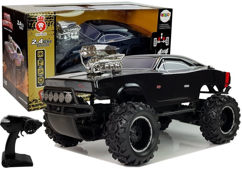 RC terénní auto 4x4 s dálkovým ovládáním 2.4G černé