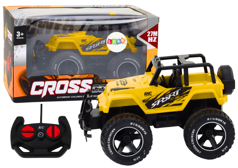RC terénní auto na dálkové ovládání 1:18 s akumulátorem žluté
