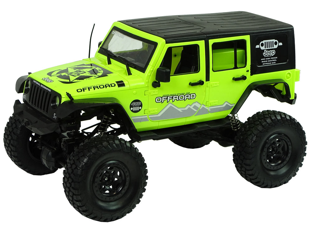 RC terénní auto Rock Crawler 2.4 GHz s amortizéry 4x4 zelené