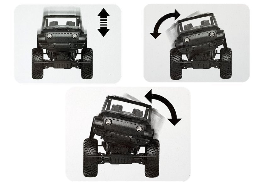RC terénní jeep 2.4G červené auto na dálkové ovládání