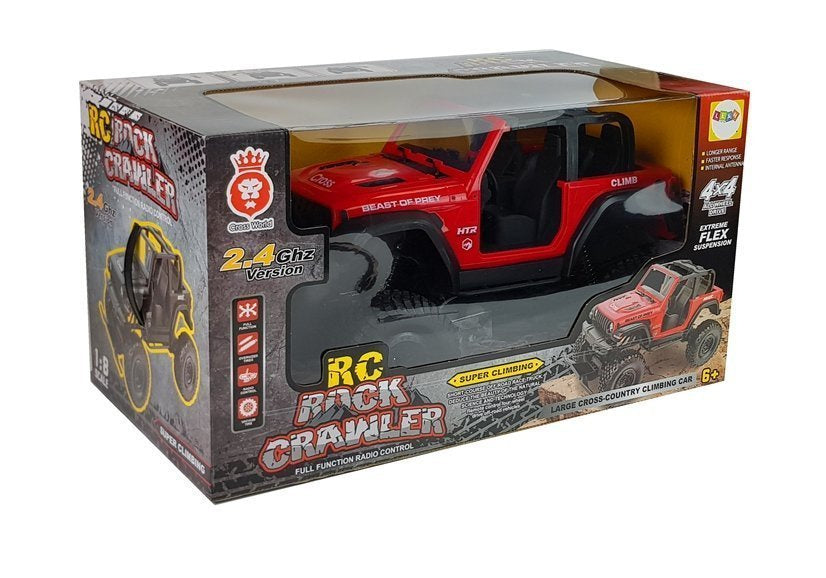 RC terénní jeep 2.4G červené auto na dálkové ovládání