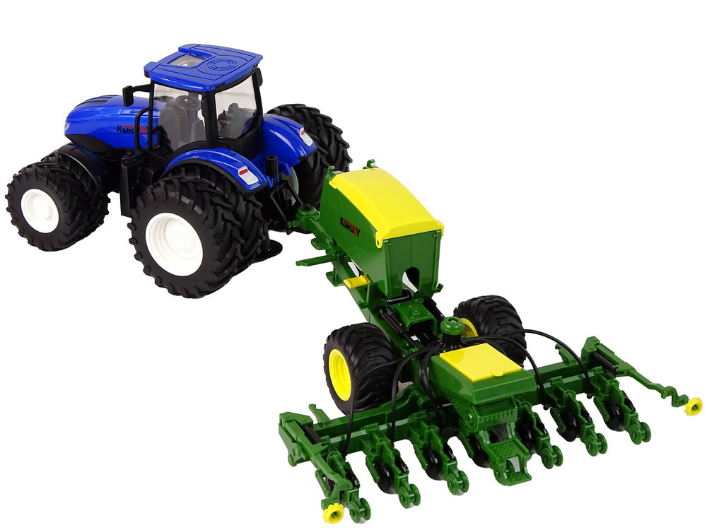 RC Traktor na dálkové ovládání 1:24 – s bránou | modrý