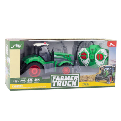 RC traktor na dálkové ovládání – s LED světly 1:24 | zelený