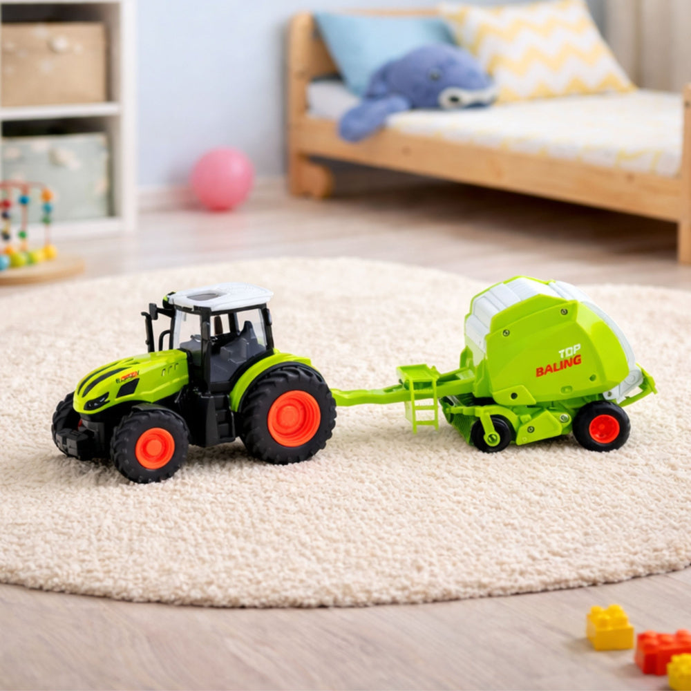 RC traktor s lisem na balíky 1:24 – zemědělský na dálkové ovládání