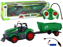 RC traktor s přívěsem 1:24 – dálkové ovládání se světly | zelený