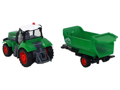 RC traktor s přívěsem 1:24 – dálkové ovládání se světly | zelený