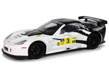 RC závodní auto 1:18 Corvette C6.R s osvětlením 2.4G bílé