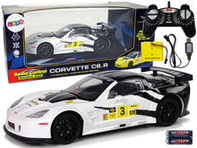 RC závodní auto 1:18 Corvette C6.R s osvětlením 2.4G bílé