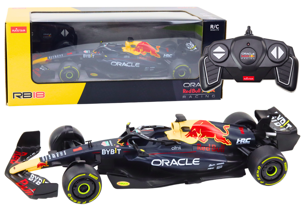RC závodní auto 1:18 na dálkové ovládání Oracle Red Bull Racing RB18 černé