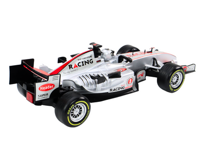 RC závodní auto na dálkové ovládání 1:12 se světly a zvuky stříbrné