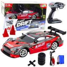 RC závodní auto na dálkové ovládání 1:16 s LED světly červeno černé