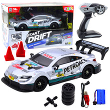 RC závodní auto na dálkové ovládání 1:16 s LED světly stříbrné