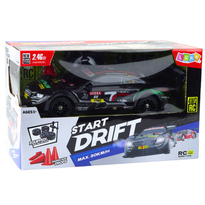 RC závodní auto na dálkové ovládání 30km/h LED drift černé
