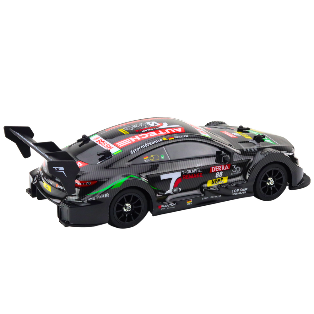 RC závodní auto na dálkové ovládání 30km/h LED drift černé