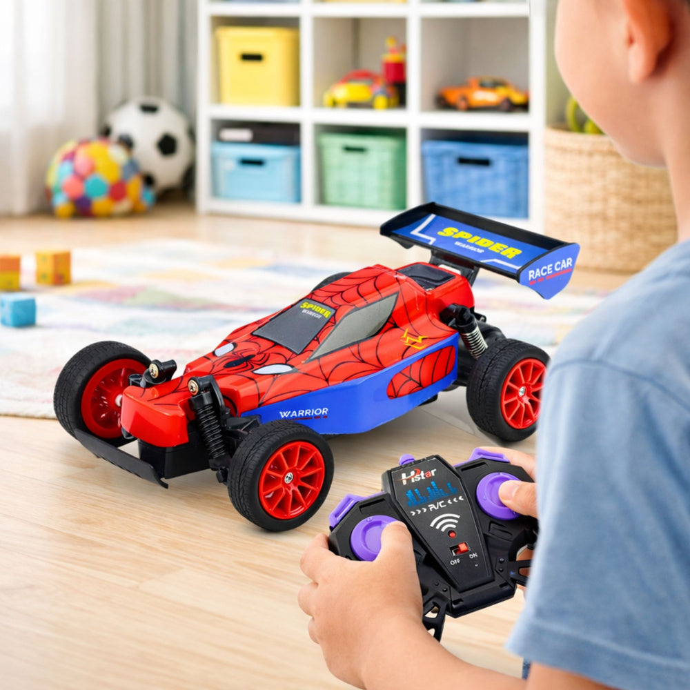 RC závodní auto superhrdiny – červené