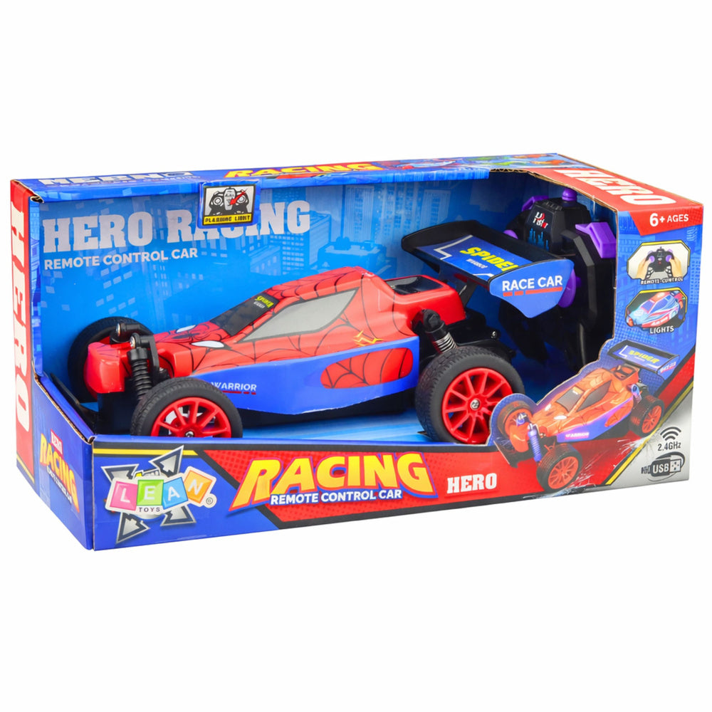 RC závodní auto superhrdiny – červené