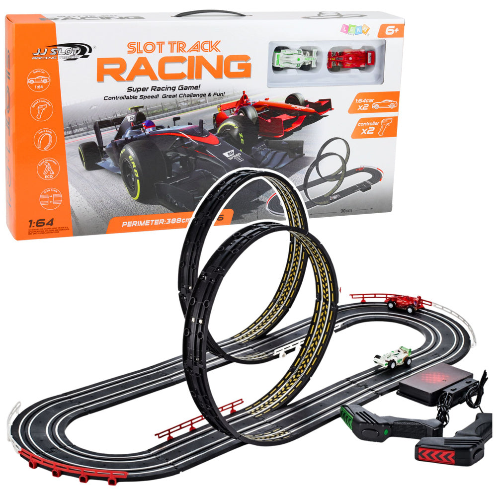 RC závodní dráha pro dva hráče v měřítku 1:64, délka 388 cm